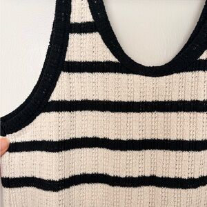 H&M Black and White Striped Tank Top